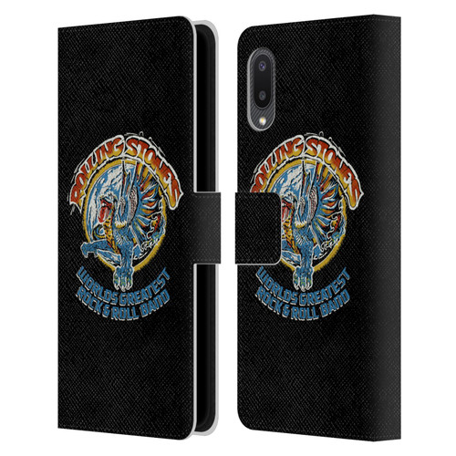 The Rolling Stones Graphics Greatest Rock And Roll Band Leather Book Wallet Case Cover For Samsung Galaxy A02/M02 (2021)