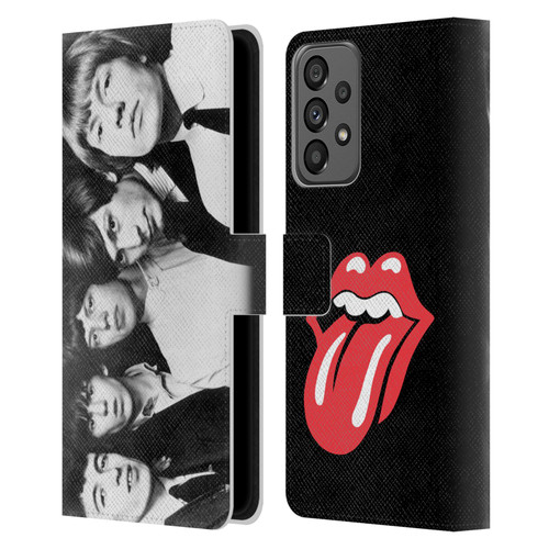 The Rolling Stones Graphics Classic Group Photo Leather Book Wallet Case Cover For Samsung Galaxy A73 5G (2022)