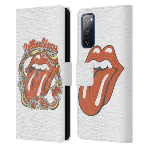 The Rolling Stones Graphics Flowers Tongue Leather Book Wallet Case Cover For Samsung Galaxy S20 FE / 5G