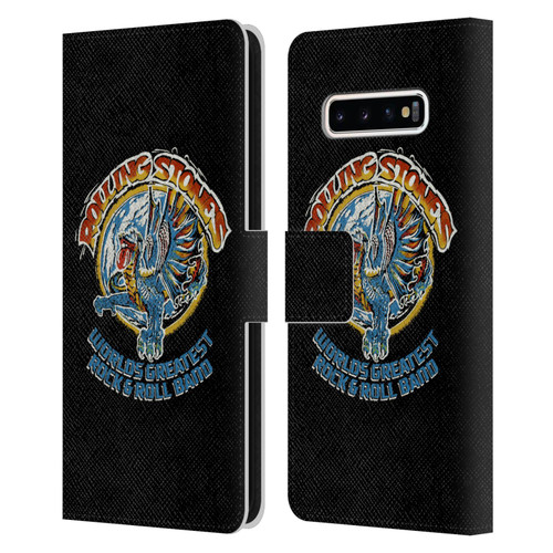 The Rolling Stones Graphics Greatest Rock And Roll Band Leather Book Wallet Case Cover For Samsung Galaxy S10+ / S10 Plus
