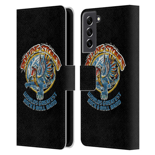 The Rolling Stones Graphics Greatest Rock And Roll Band Leather Book Wallet Case Cover For Samsung Galaxy S21 FE 5G
