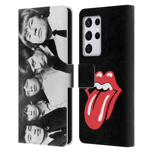 The Rolling Stones Graphics Classic Group Photo Leather Book Wallet Case Cover For Samsung Galaxy S21 Ultra 5G