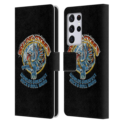 The Rolling Stones Graphics Greatest Rock And Roll Band Leather Book Wallet Case Cover For Samsung Galaxy S21 Ultra 5G