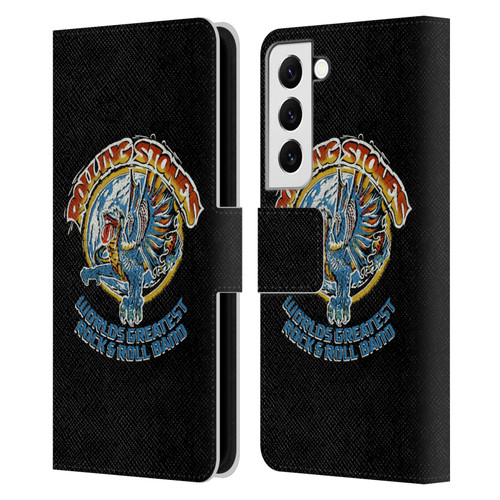The Rolling Stones Graphics Greatest Rock And Roll Band Leather Book Wallet Case Cover For Samsung Galaxy S22 5G
