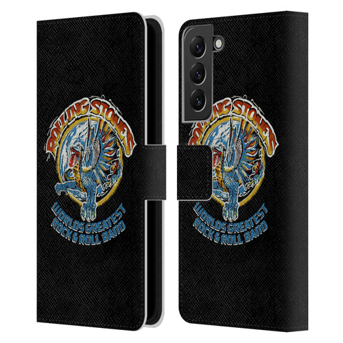 The Rolling Stones Graphics Greatest Rock And Roll Band Leather Book Wallet Case Cover For Samsung Galaxy S22+ 5G