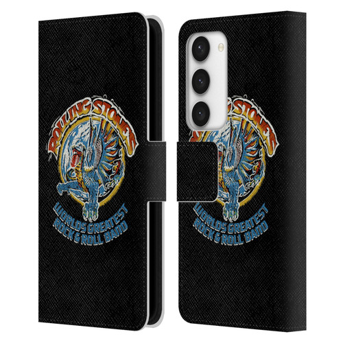 The Rolling Stones Graphics Greatest Rock And Roll Band Leather Book Wallet Case Cover For Samsung Galaxy S23 5G