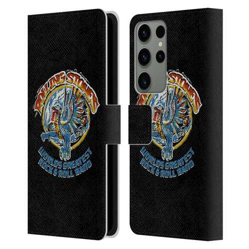 The Rolling Stones Graphics Greatest Rock And Roll Band Leather Book Wallet Case Cover For Samsung Galaxy S23 Ultra 5G