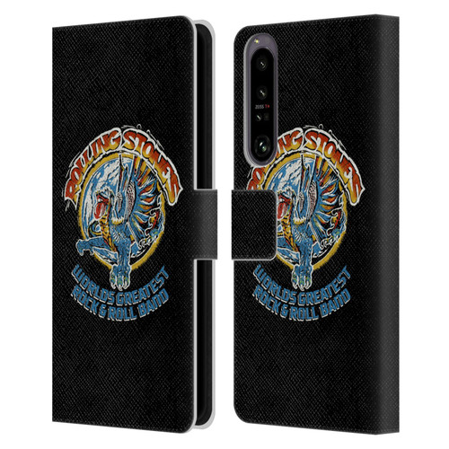 The Rolling Stones Graphics Greatest Rock And Roll Band Leather Book Wallet Case Cover For Sony Xperia 1 IV