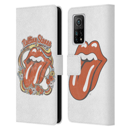 The Rolling Stones Graphics Flowers Tongue Leather Book Wallet Case Cover For Xiaomi Mi 10T 5G