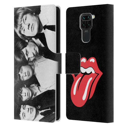 The Rolling Stones Graphics Classic Group Photo Leather Book Wallet Case Cover For Xiaomi Redmi Note 9 / Redmi 10X 4G