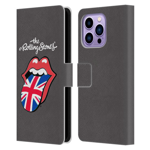 The Rolling Stones International Licks 1 United Kingdom Leather Book Wallet Case Cover For Apple iPhone 14 Pro Max