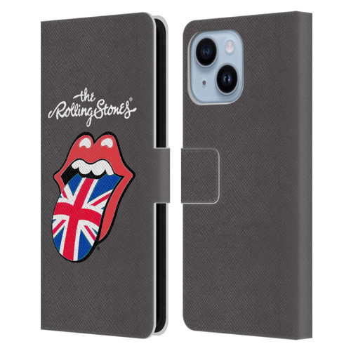 The Rolling Stones International Licks 1 United Kingdom Leather Book Wallet Case Cover For Apple iPhone 14 Plus