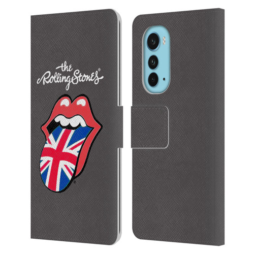 The Rolling Stones International Licks 1 United Kingdom Leather Book Wallet Case Cover For Motorola Edge (2022)
