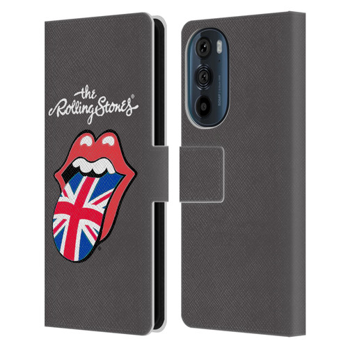 The Rolling Stones International Licks 1 United Kingdom Leather Book Wallet Case Cover For Motorola Edge 30