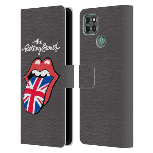 The Rolling Stones International Licks 1 United Kingdom Leather Book Wallet Case Cover For Motorola Moto G9 Power
