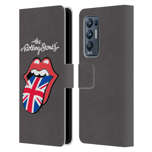 The Rolling Stones International Licks 1 United Kingdom Leather Book Wallet Case Cover For OPPO Find X3 Neo / Reno5 Pro+ 5G