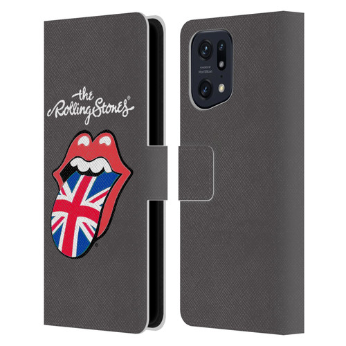 The Rolling Stones International Licks 1 United Kingdom Leather Book Wallet Case Cover For OPPO Find X5