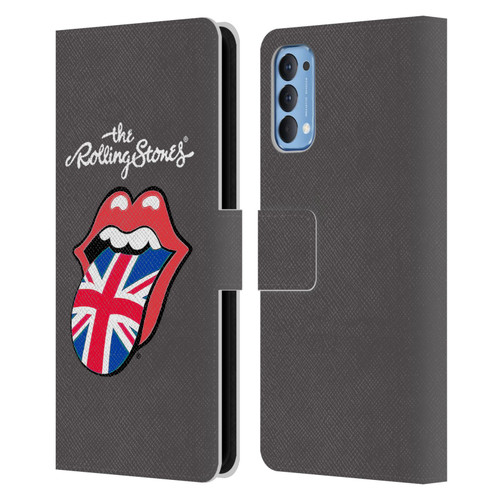 The Rolling Stones International Licks 1 United Kingdom Leather Book Wallet Case Cover For OPPO Reno 4 5G