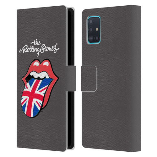 The Rolling Stones International Licks 1 United Kingdom Leather Book Wallet Case Cover For Samsung Galaxy A51 (2019)