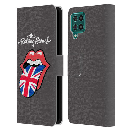 The Rolling Stones International Licks 1 United Kingdom Leather Book Wallet Case Cover For Samsung Galaxy F62 (2021)
