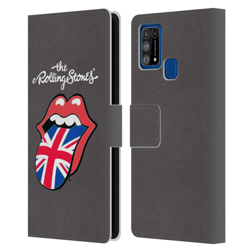 The Rolling Stones International Licks 1 United Kingdom Leather Book Wallet Case Cover For Samsung Galaxy M31 (2020)