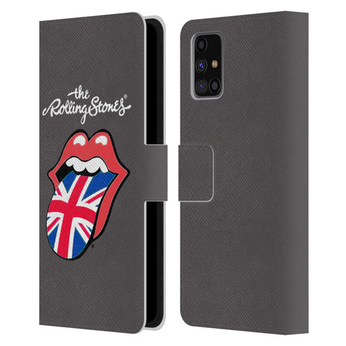 The Rolling Stones International Licks 1 United Kingdom Leather Book Wallet Case Cover For Samsung Galaxy M31s (2020)