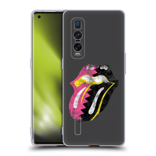 The Rolling Stones Albums Girls Pop Art Tongue Solo Soft Gel Case for OPPO Find X2 Pro 5G