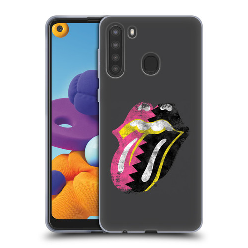 The Rolling Stones Albums Girls Pop Art Tongue Solo Soft Gel Case for Samsung Galaxy A21 (2020)