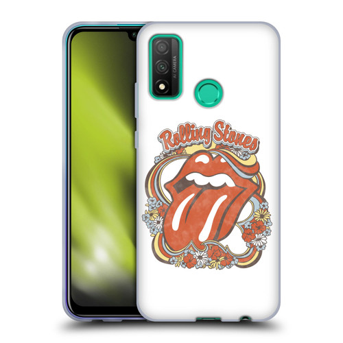The Rolling Stones Graphics Flowers Tongue Soft Gel Case for Huawei P Smart (2020)