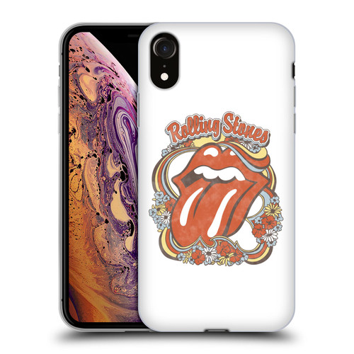 The Rolling Stones Graphics Flowers Tongue Soft Gel Case for Apple iPhone XR