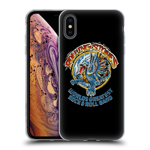 The Rolling Stones Graphics Greatest Rock And Roll Band Soft Gel Case for Apple iPhone XS Max