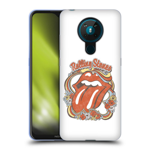 The Rolling Stones Graphics Flowers Tongue Soft Gel Case for Nokia 5.3