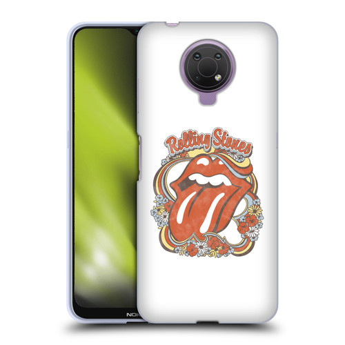 The Rolling Stones Graphics Flowers Tongue Soft Gel Case for Nokia G10