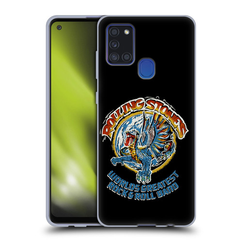 The Rolling Stones Graphics Greatest Rock And Roll Band Soft Gel Case for Samsung Galaxy A21s (2020)