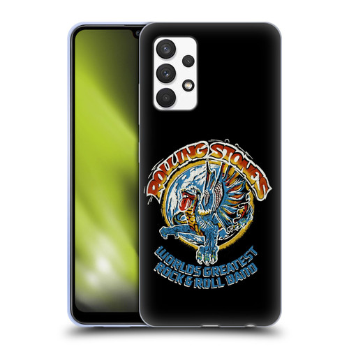 The Rolling Stones Graphics Greatest Rock And Roll Band Soft Gel Case for Samsung Galaxy A32 (2021)