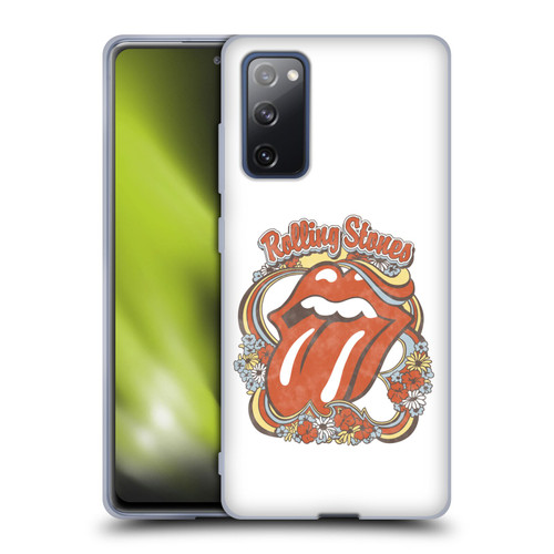 The Rolling Stones Graphics Flowers Tongue Soft Gel Case for Samsung Galaxy S20 FE / 5G