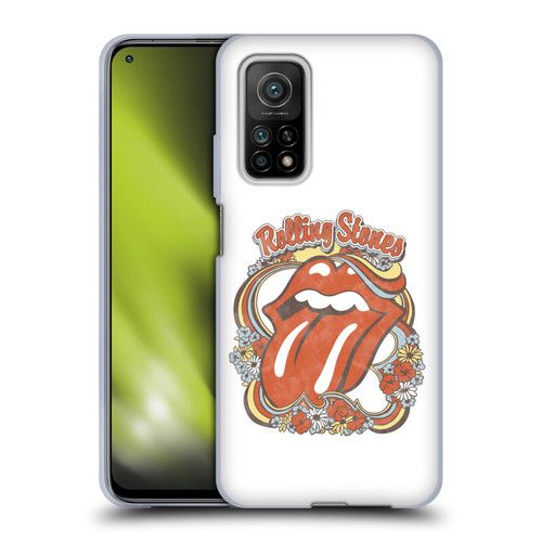 The Rolling Stones Graphics Flowers Tongue Soft Gel Case for Xiaomi Mi 10T 5G