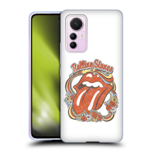 The Rolling Stones Graphics Flowers Tongue Soft Gel Case for Xiaomi 12 Lite