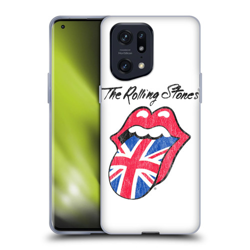 The Rolling Stones Key Art UK Tongue Soft Gel Case for OPPO Find X5 Pro