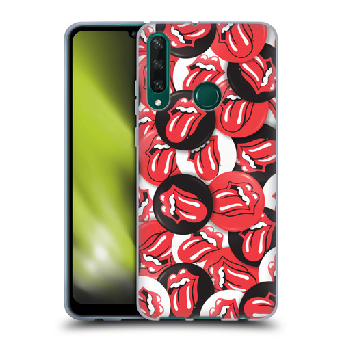The Rolling Stones Licks Collection Tongue Classic Button Pattern Soft Gel Case for Huawei Y6p