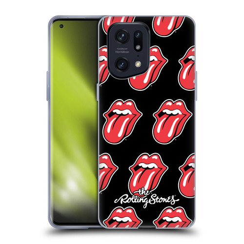 The Rolling Stones Licks Collection Tongue Classic Pattern Soft Gel Case for OPPO Find X5 Pro