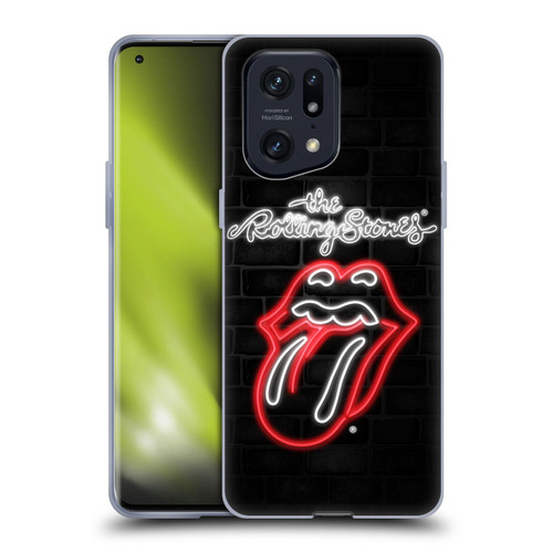 The Rolling Stones Licks Collection Neon Soft Gel Case for OPPO Find X5 Pro