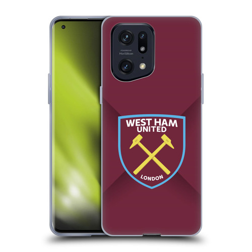 West Ham United FC Crest Gradient Soft Gel Case for OPPO Find X5 Pro