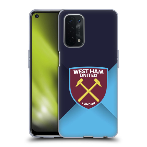 West Ham United FC Crest Blue Gradient Soft Gel Case for OPPO A54 5G