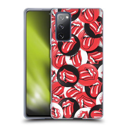The Rolling Stones Licks Collection Tongue Classic Button Pattern Soft Gel Case for Samsung Galaxy S20 FE / 5G