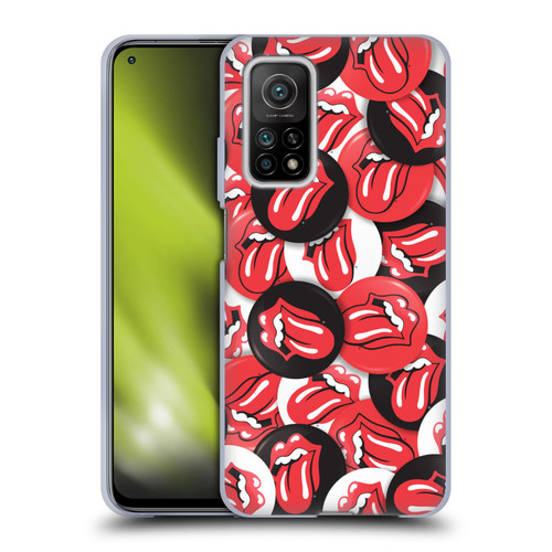 The Rolling Stones Licks Collection Tongue Classic Button Pattern Soft Gel Case for Xiaomi Mi 10T 5G