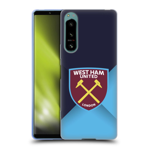 West Ham United FC Crest Blue Gradient Soft Gel Case for Sony Xperia 5 IV