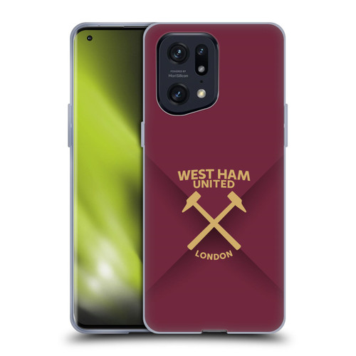 West Ham United FC Hammer Marque Kit Gradient Soft Gel Case for OPPO Find X5 Pro