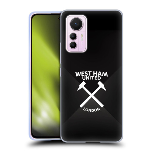 West Ham United FC Hammer Marque Kit Black & White Gradient Soft Gel Case for Xiaomi 12 Lite