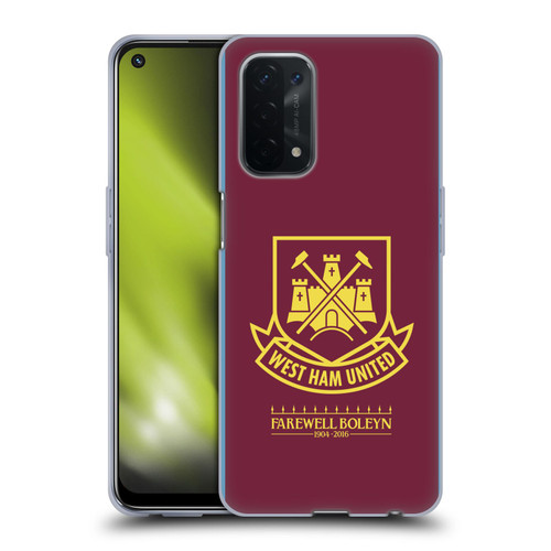 West Ham United FC Retro Crest 2015/16 Final Home Soft Gel Case for OPPO A54 5G